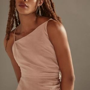 Anthropologie ruched asymmetrical Dress